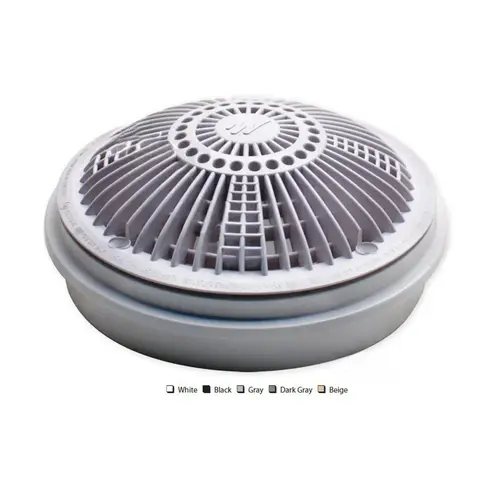 8" Gray Tru Flo Main Drain Cover And Extended Collar Assembly 8" Gray Tru Flo Main Drain Cover And Extended Collar Assembly