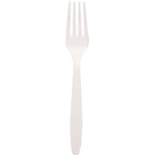 Plastic Cutlery, Heavyweight Forks, White, 100/Box - pack of 10 Plastic Cutlery, Heavyweight Forks, White, 100/Box - pack of 10