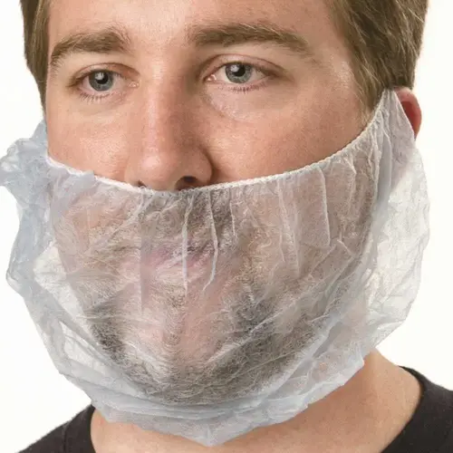 BEARD RESTRAINT NON-DRY WOVEN White - pack of 100