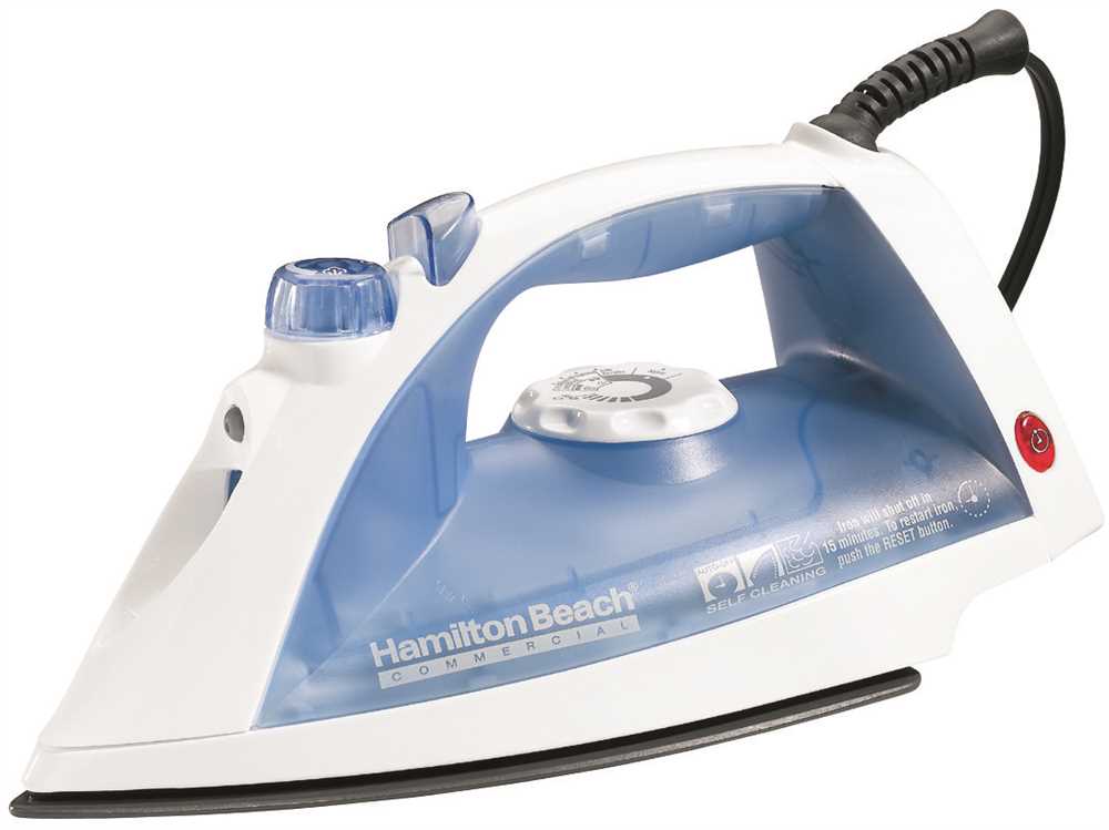 HAMILTON BEACH HIR200R NON-STICK HOSPITALITY CLOTHES IRON, WHITE, 15-MINUTE AUTO SHUT-OFF, 120 VOLTS, 1,200 WATTS Color/Finish Family