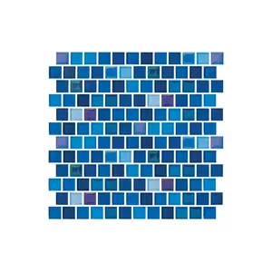 BESTVIEW INTERNATIONAL COMPANY 9575-5AT 1" X 1" Jules Glass Tile Bright Cobalt Blue Blend