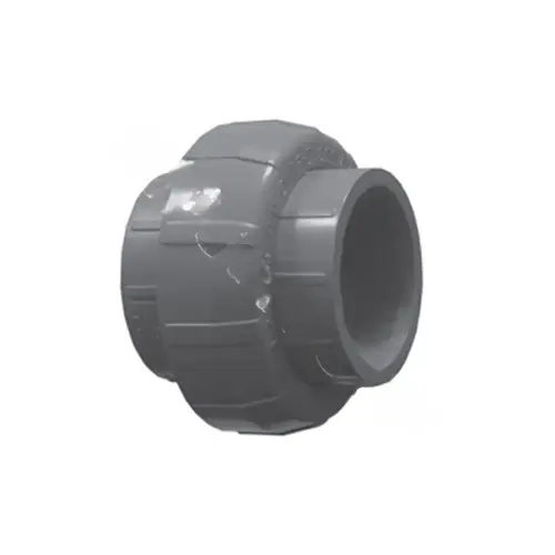 Pipe Union, 1 in, Slip, PVC, SCH 80 Schedule Gray