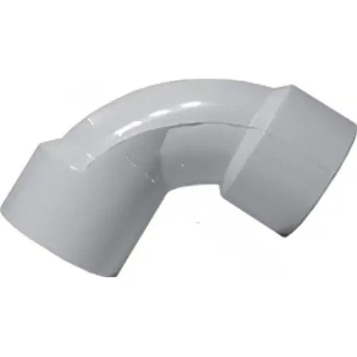 1.5" Slip Sch40 Pvc 90 Degree Sweep Elbow White