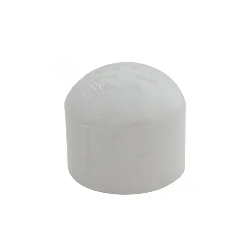 Pipe Cap, 1-1/2 in, Slip, PVC, White, SCH 40 Schedule, 330 psi Pressure Pipe Cap, 1-1/2 in, Slip, PVC, White, SCH 40 Schedule, 330 psi Pressure