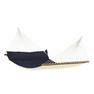 LA SIESTA INC NQR14-31 Navy Blue Quilted Kingsize Spreader Bar Hammock