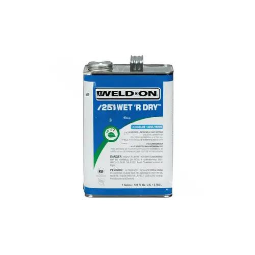 Gal 725 Blue Wet 'r Dry Mb Pvc Cement Gal 725 Blue Wet 'r Dry Mb Pvc Cement