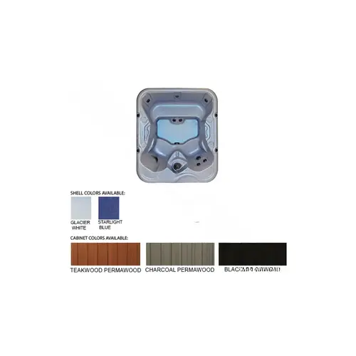 C510 Starlight Blue Black Cab 110v 1hp 12 Jets 280 Gal Spa