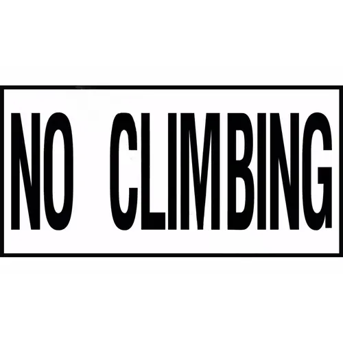 6x12 4" No Climbing Non-skid Bw Depth Marker 6x12 4" No Climbing Non-skid Bw Depth Marker