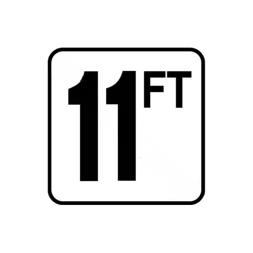 6x6 11ft Non-skid Bw Vinyl Stick-on Depth Marker