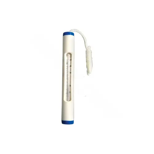 Ps082 Deluxe Series Round Thermometer W/ Cord Blue/White