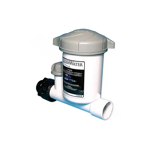 Above Ground Inline Chemical Feeder White