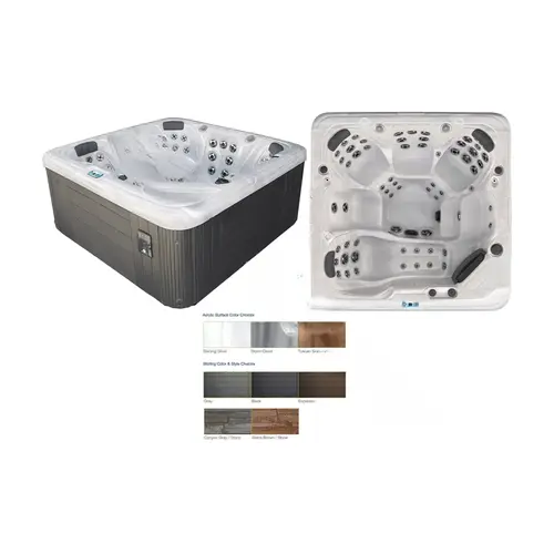 Sl863l Hot Tub Storm Cloud Int/black Ext W/ Led Jets Sl863l Hot Tub Storm Cloud Int/black Ext W/ Led Jets