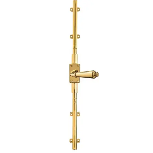 Left Hand 7' Cremone Bolt Less Knob Lifetime Brass Finish Left Hand 7' Cremone Bolt Less Knob Lifetime Brass Finish