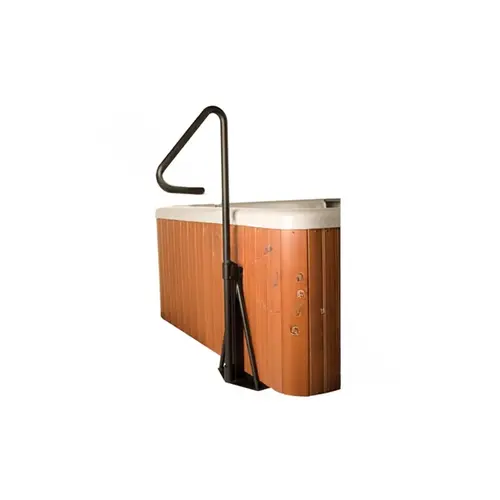 Spa Side Zinc Plated And Powder Coated Handrail With Led Light And Base