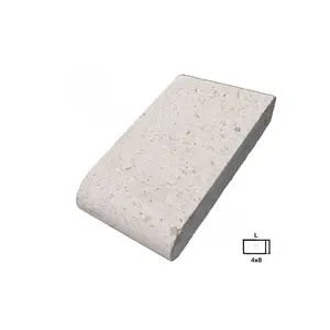 Artistic Pavers CSLI48 4" X 8" Ivory Shellock Single Sided Bullnose Coping