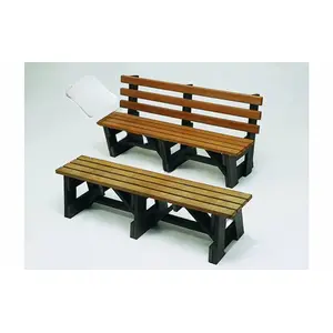 BRIGHT IDEA SHOPS FP2020 6' Plastic Boardwalk Bench With Back