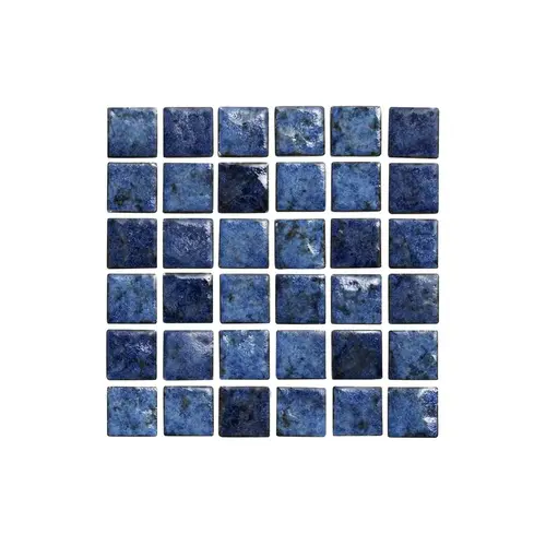 1" X 1" Fiji Glossy Tile Bay Blue 1" X 1" Fiji Glossy Tile Bay Blue