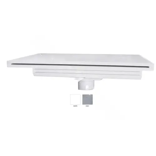 Natural Wonders 24" White Waterfall With Bottom Port And 6" Lip