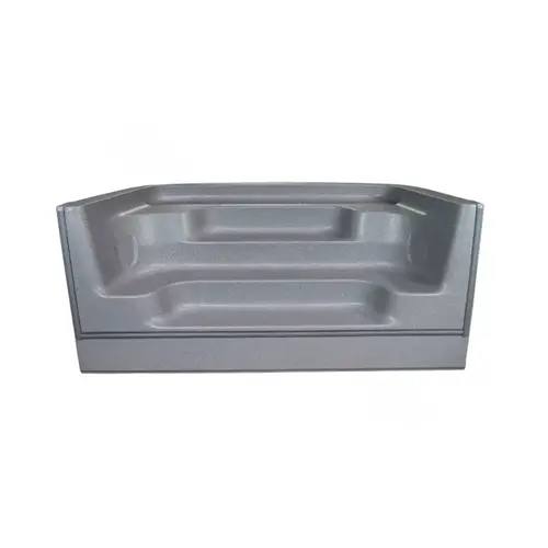 8' Gray Granite Straight Square Back Cantilever Step