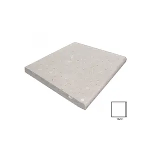 Artistic Pavers 1SBCSLI12 12" X 12" Ivory Shellock Single Sided Bullnose Coping