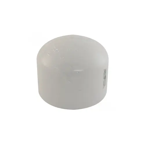 Pipe Cap, 2 in, Slip, PVC, White, SCH 40 Schedule, 280 psi Pressure Pipe Cap, 2 in, Slip, PVC, White, SCH 40 Schedule, 280 psi Pressure