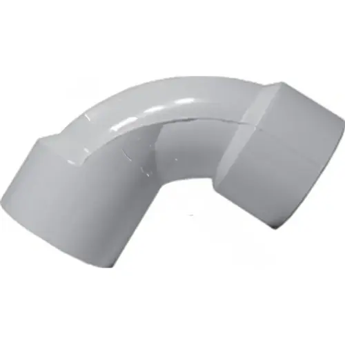 2" Slip Sch40 Pvc 90 Degree Sweep Elbow White