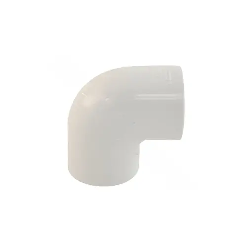 Pipe Elbow, 3/4 in, Slip, 90 deg Angle, PVC, White, SCH 40 Schedule