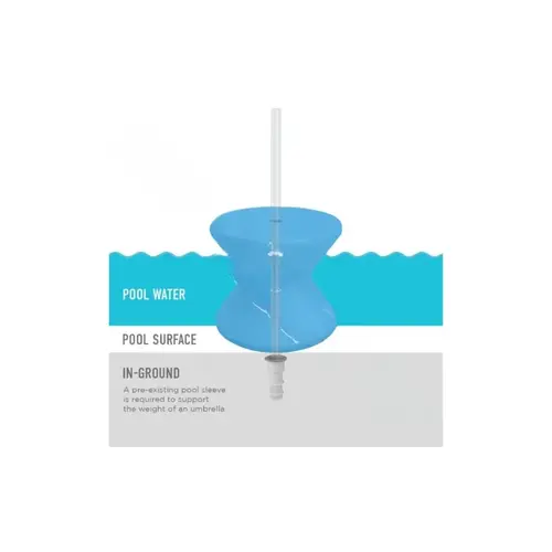 14" Light Blue Signature Standard Side Table With Umbrella Hole 14" Light Blue Signature Standard Side Table With Umbrella Hole