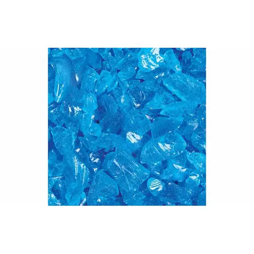 25# .5-.75" Turquoise Media Fire Glass