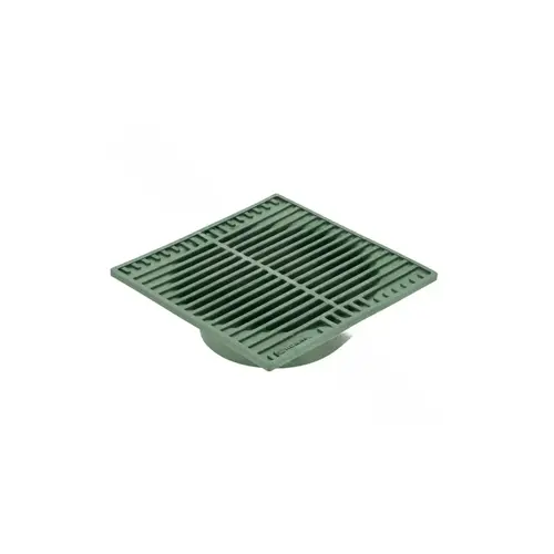 9" Green Plastic Square Grate, Connects To 6" Spee-d Basin, Pipes, And Fittings 9" Green Plastic Square Grate, Connects To 6" Spee-d Basin, Pipes, And Fittings