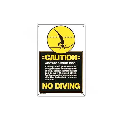 12"x18" No Diving Ag Pool Sign