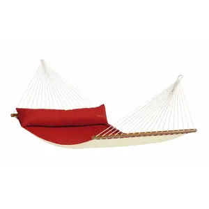 LA SIESTA INC NQR14-21 Red Pepper Quilted Kingsize Spreader Bar Hammock