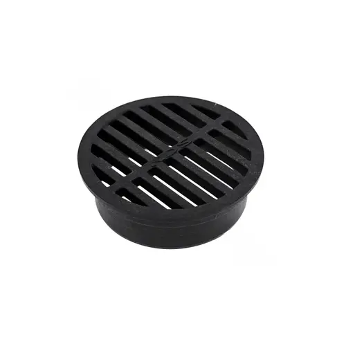 4" Black Plastic Round Grate, Connects To 4" Drain Pipes And Fittings 4" Black Plastic Round Grate, Connects To 4" Drain Pipes And Fittings