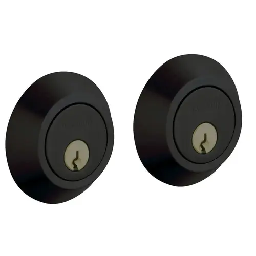 Contemporary 2-1/8" Double Cylinder Deadbolt Satin Black Finish Contemporary 2-1/8" Double Cylinder Deadbolt Satin Black Finish