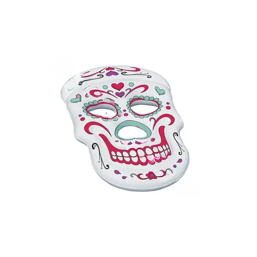 Pool Float Multi/White Vinyl Inflatable Sugar Skull Multi/White