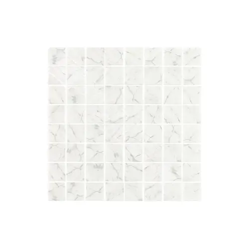 1 1/2" X 1 1/2" Beach Entry Marble Pool Tile White 1 1/2" X 1 1/2" Beach Entry Marble Pool Tile White