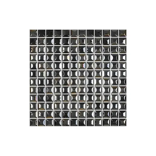 1" X 1" Elements Edna Black Iridescent Pillow Texture Pool Tile