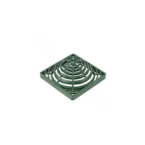 9" Green Plastic Square Atrium Catch Basin Drain Grate 9" Green Plastic Square Atrium Catch Basin Drain Grate
