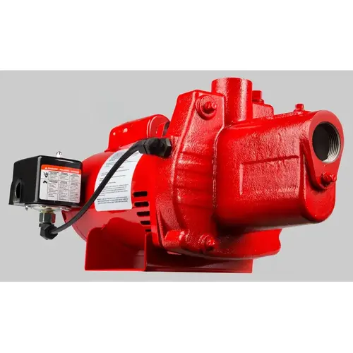 Premium Cast Iron Shallow Well Jet Pump 1/2hp 12gpm 115/230v Red