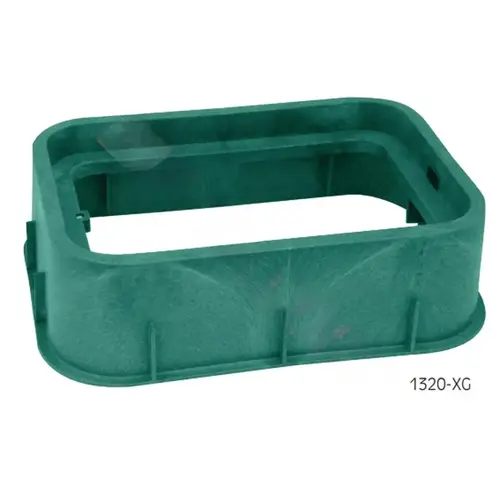 Series 1320 23" X 17" X 6.5" Green Valve Box Extension Body With Cover
