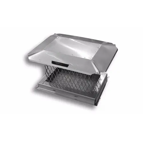 24" X 24" Stainless Steel Square Chimney Cap With 5/8 Mesh