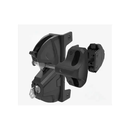 LokkLatch Deluxe Privacy And Security Gate Latch Alike Keyed Black Finish