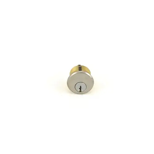 1" Mortise Cylinder with Emhart Cam Lifetime Bright Nickel Finish