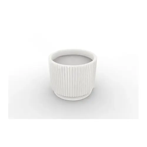 White Granite Session Series Wide Ripple Planter Without Tray White Granite Session Series Wide Ripple Planter Without Tray