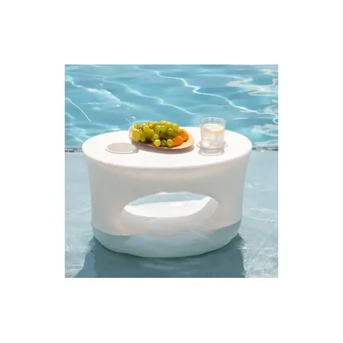 White Splash Series Amped Table With White Cupholders White Splash Series Amped Table With White Cupholders