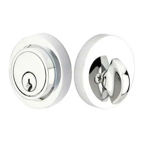 Modern Single Cylinder Deadbolt Bright Chrome Finish