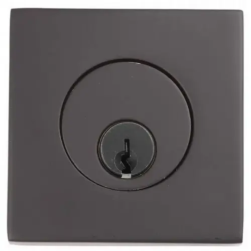 Square Single Cylinder Deadbolt Oil Rubbed Bronze Finish Square Single Cylinder Deadbolt Oil Rubbed Bronze Finish
