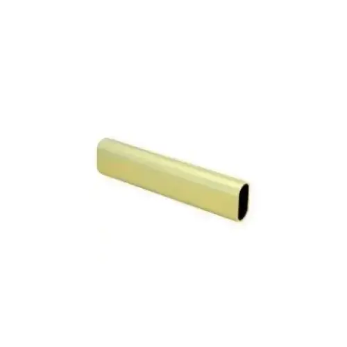 Satin Brass 30mm H x 15mm W x 96"L Oval Closet Rod, Aluminum