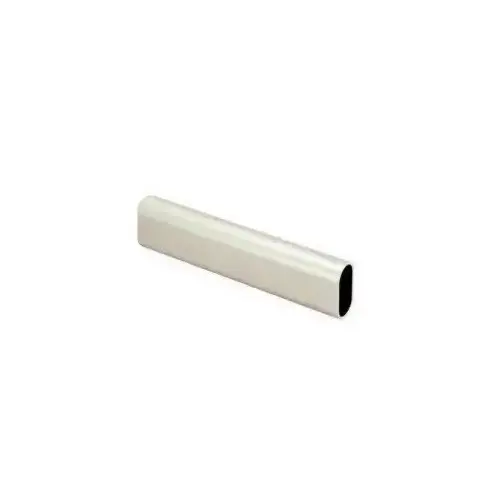 Satin Nickel 30mm H x 15mm W x 96"L Oval Closet Rod, Aluminum