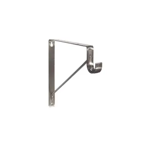 Shelf/Rod Bracket for 1" 1-1/2" Tubing 10.75"L, Stainless Steel
